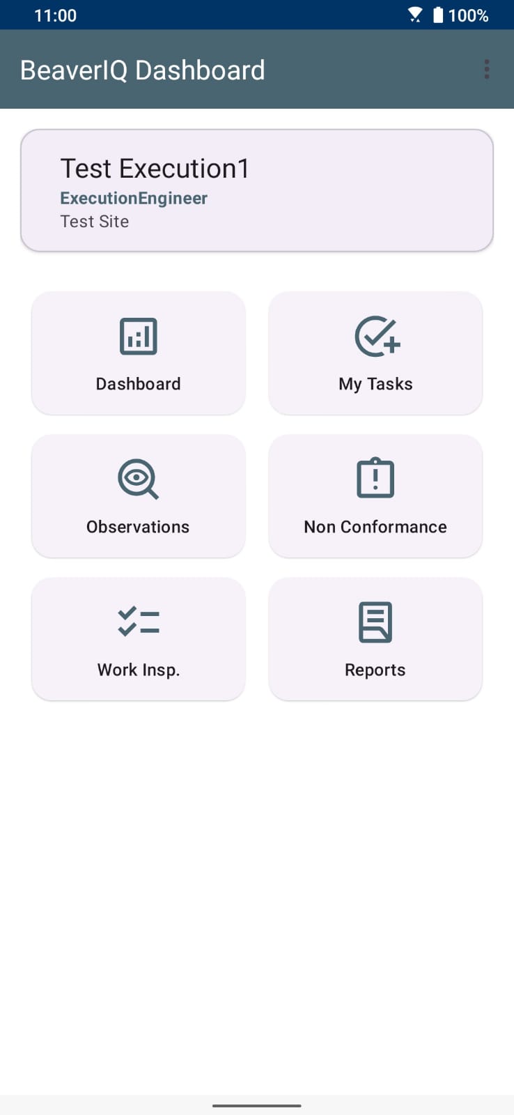 BeaverIQ App Home Screen